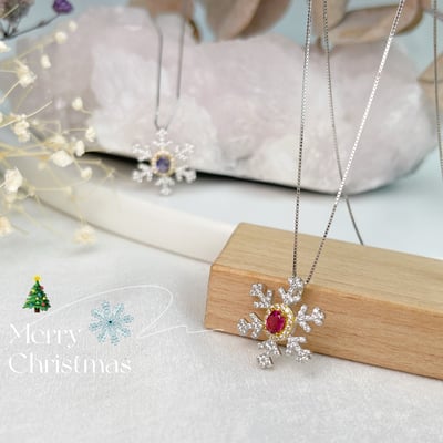 溫馨季節/經典時尚-《雪花造型珠寶項鍊》4