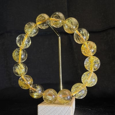 全淨體/金鈦絲/招財之王-《超頂級淨體鈦絲金鈦晶手鍊》6