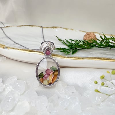 旺運勢/護健康-《繽紛花語碧璽寶盒項鍊》3