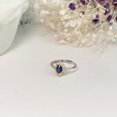 經典閃耀藍寶戒指6