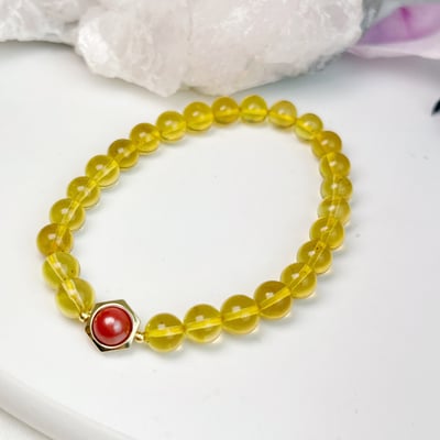 招財/擋煞/安神定魄-《帝王砂藍珀琥珀硃砂手鍊》3