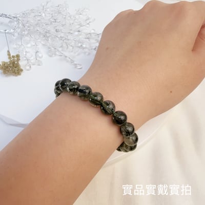 事業/正能量/穩定-《8.5mm高品綠髮晶手鍊》5