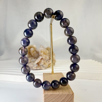 心靈/智慧/事業-《9mm高品血滴菫青石手鍊》4