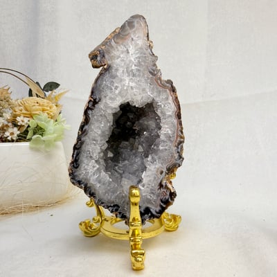 鎮宅旺運/淨化磁場-《白水晶對洞珍藏級擺件》4