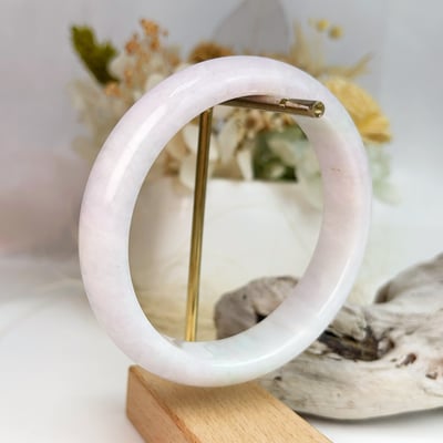 平安吉祥/養護磁場-《豆青淡紫羅蘭翡翠手鐲》4