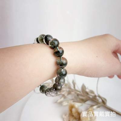 穩定心靈/招財助事業-《11.5mm高品綠幽靈水晶手鍊》7
