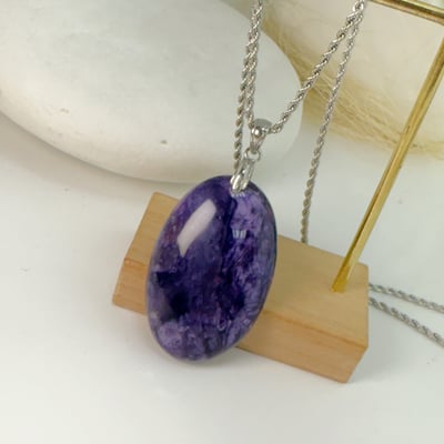 自信/活力/貴人-《橢圓形紫龍晶項鍊》3