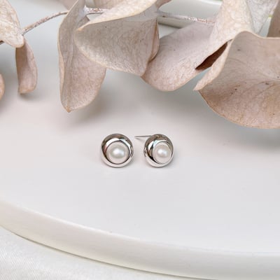 輕奢珠寶-《銀圈珍珠耳針》5