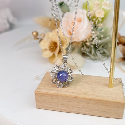 運氣爆棚/和諧能量-《圓形蛋面丹泉石項鍊》2