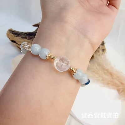 正能量/貴人運-《白晶九尾狐海藍寶石手鍊》5