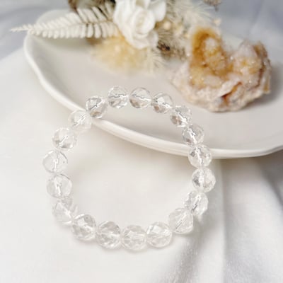 10mm激光料白水晶手珠3