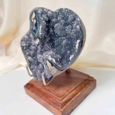 稀有變種紫晶瑪瑙紋路水晶座2