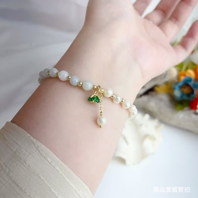 平安吉祥/養顏美容-《有錢花緬甸玉珍珠手鍊》5