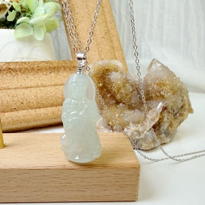 平安/吉祥/靜心-《冰種翡翠媽祖項鍊》3