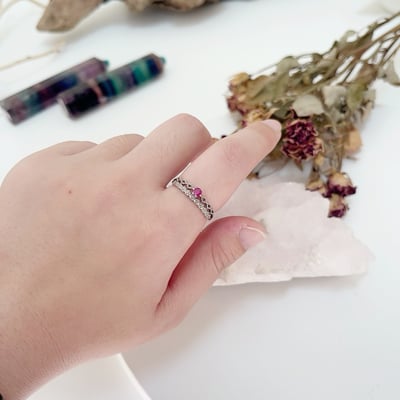 雙層感紅寶戒指6