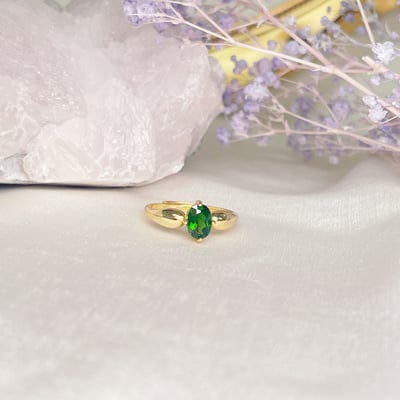 綠透輝石金戒指4