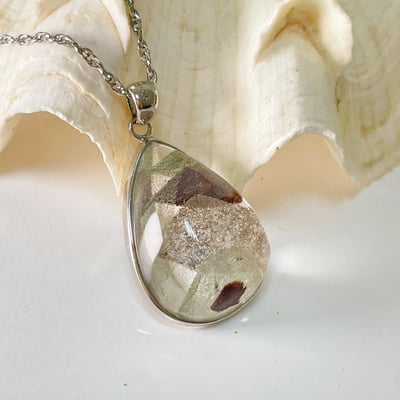 事業/財富-《紅綠相間層山幽靈水晶項鍊》4