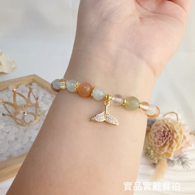 心靈平靜/正能量-《和田橙月光魚尾手鍊》6