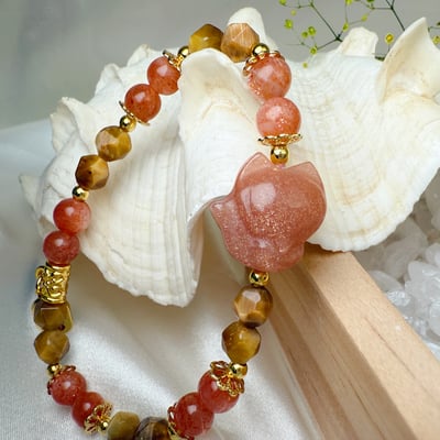 旺運勢/正能量-《橙月光狐狸金太陽虎眼手鍊》2