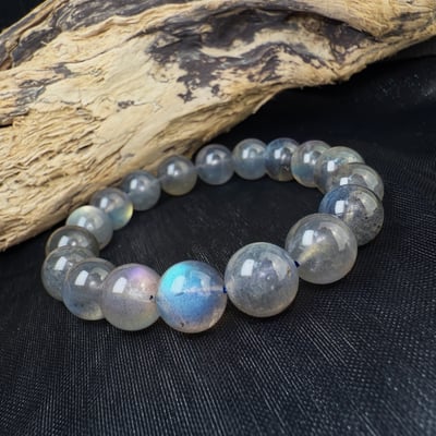 擋煞/沉穩/堅定-《11mm彩色高光拉長石手鍊》2