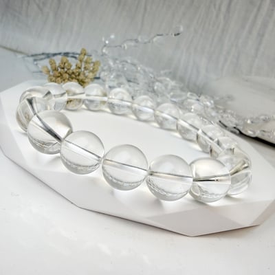 清明清淨/平衡磁場-《11mm激光料白水晶手鍊》4