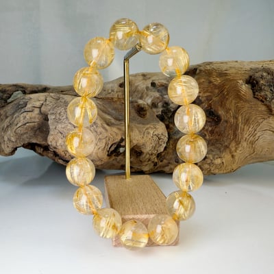 稀有/高檔/滿絲-《12mm清透料鈦晶手鍊》3