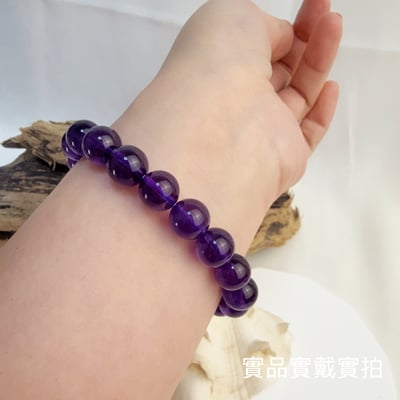 貴人/直覺力-《天然濃色透體紫水晶手鍊》6