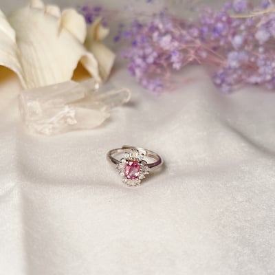 粉紅尖晶戒指3