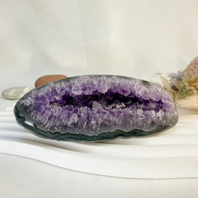 聚財/聚氣/高磁場-《錢袋子紫晶洞擺件》6