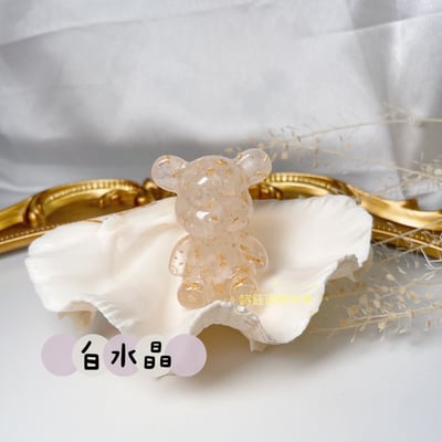水晶能量/ 開運擺飾-《手工金箔水晶小熊》4