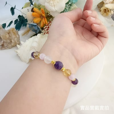 貴人/事業/健康-《紫晶月光黃晶手鍊》6