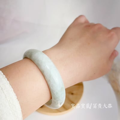 平安吉祥/養護磁場-《白豆青緬甸玉手鐲》6