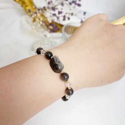 銀曜貔貅·白水晶手鍊5