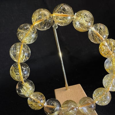 全淨體/金鈦絲/招財之王-《超頂級淨體鈦絲金鈦晶手鍊》7