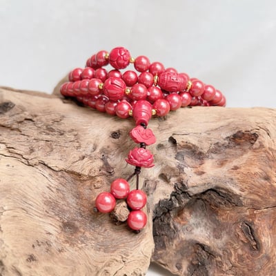 8mm帝王砂硃砂108唸珠3