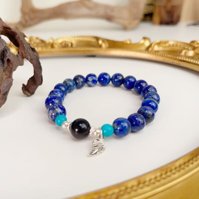 原礦無染/濃郁湛藍-《一葉致富青金石手鍊》2
