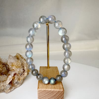 消除負能量/靜心/安定-《高閃料冰拉長石手鍊》3