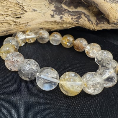 高頻能量/避邪/冥想-《12mm彩色骸骨閃靈水晶手鍊》4