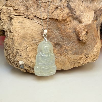 平安吉祥/心靈安定-《冰種緬甸玉觀音項鍊》6