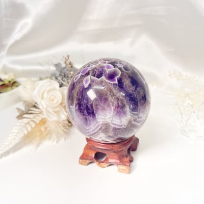 骨幹紫晶球擺件4