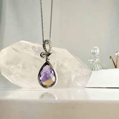 貴人/財富/精品-《水滴紫黃晶珠寶項鍊》3