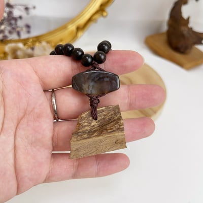 收藏級-《野生沉香原木塊·天珠吊飾》7
