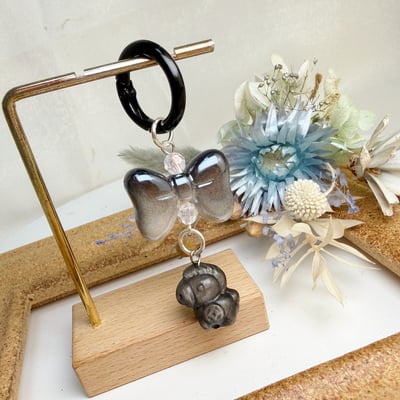 財富能量/平安/開運-《蝴蝶結銀曜馬上有錢吊飾》3