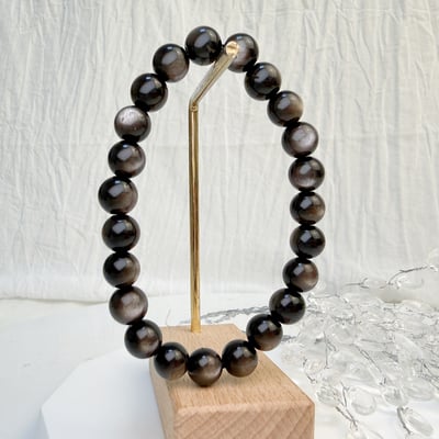 招財/避邪/防小人-《8mm高光銀曜手鍊》2