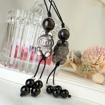 平安/擋煞/防小人-《銀曜咘啦啦小兔吊飾》5