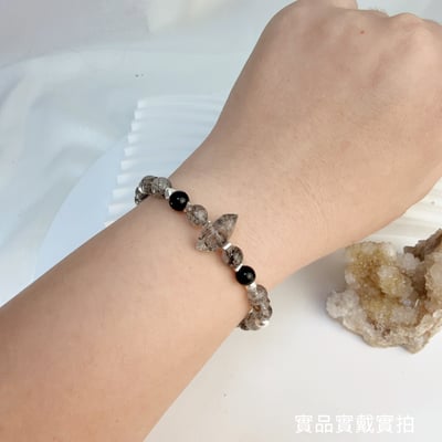 招財/擋煞/防小人-《雙尖閃靈黑髮晶手鍊》5