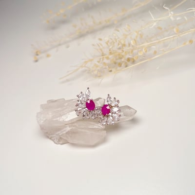 輕奢珠寶紅寶耳環3