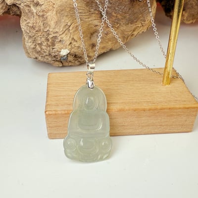 平安吉祥/心靈安定-《冰種緬甸玉觀音項鍊》4