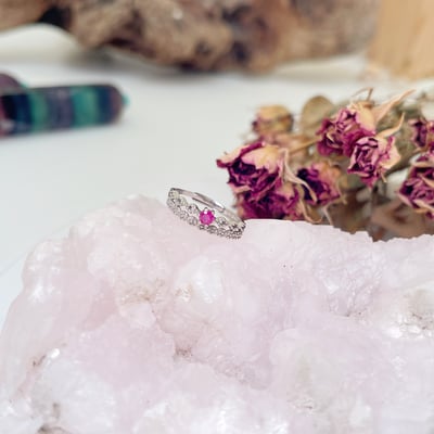 雙層感紅寶戒指5