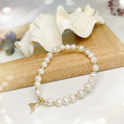 天然珍珠/知性之美-《魚尾小珍珠手鍊》4